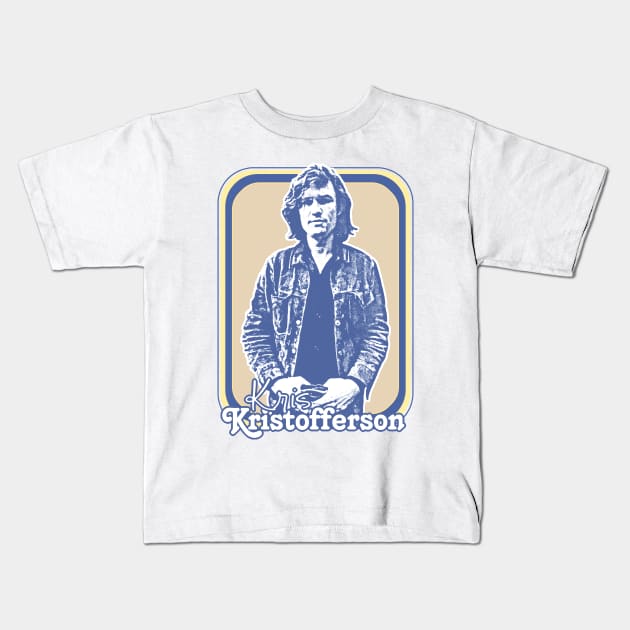 Kris Kristofferson / Retro Style Country Music Fan Gift Kids T-Shirt by DankFutura